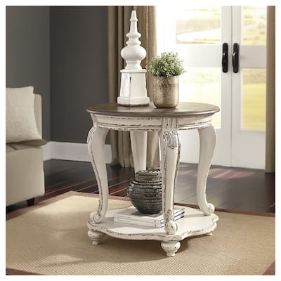 Signature Design by Ashley Realyn Round End Table - 26" W x 26" D x 25.88" H