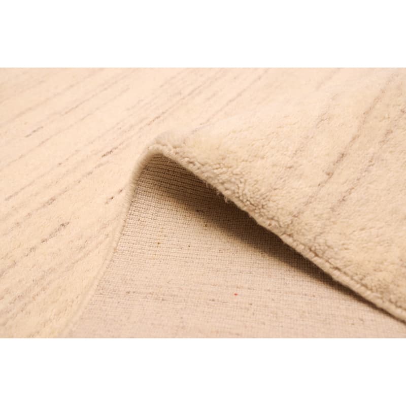 ECARPETGALLERY Hand Loomed Kashkuli Gabbeh Cream Wool Rug - 5'8 x 7'9