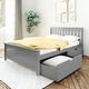 preview thumbnail 26 of 59, Max and Lily Full Bed with Under Bed Storage Drawers Grey