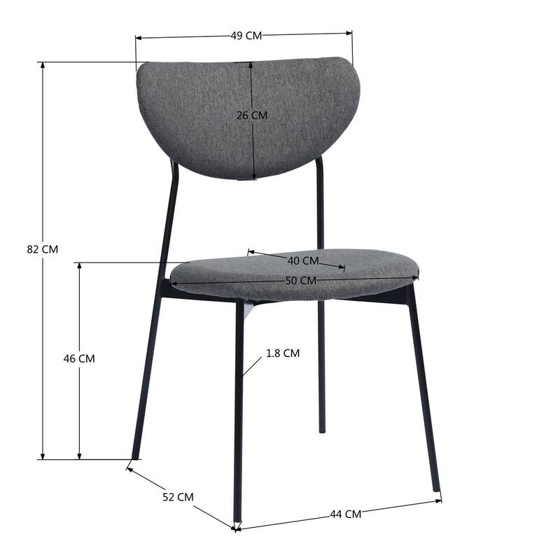 Modern Metal Dining Chair Set Of 2
