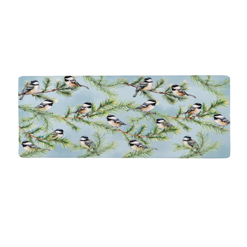 Holiday Chickadees Anti-Fatigue Door Mat - 40" x 20"