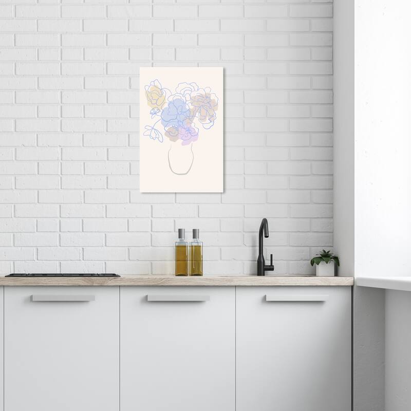 Wynwood Studio Canvas Floral and Botanical Soft Purplish Flowers Purple and Lavender Modern & Contemporary Wall Art Canvas Print - 24 x 16