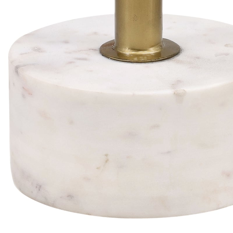 Ryan Marble End Table, White