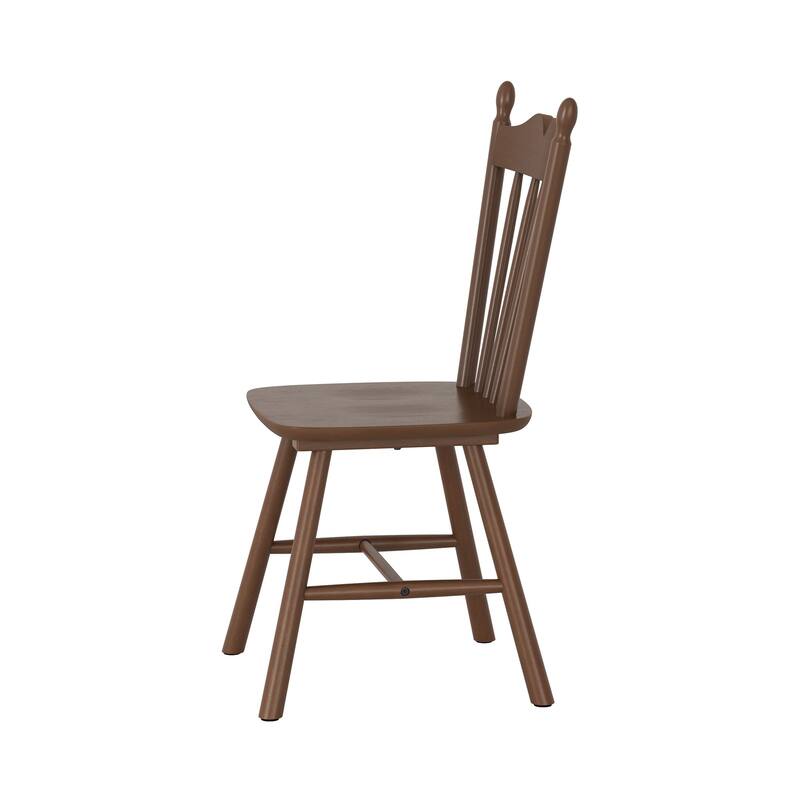 Solid Wood Dining Chairs Set of 6 - N/A