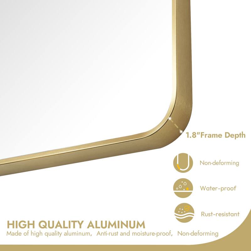 Mutriku Rectangle Aluminum Framed Wall Mount Mirror