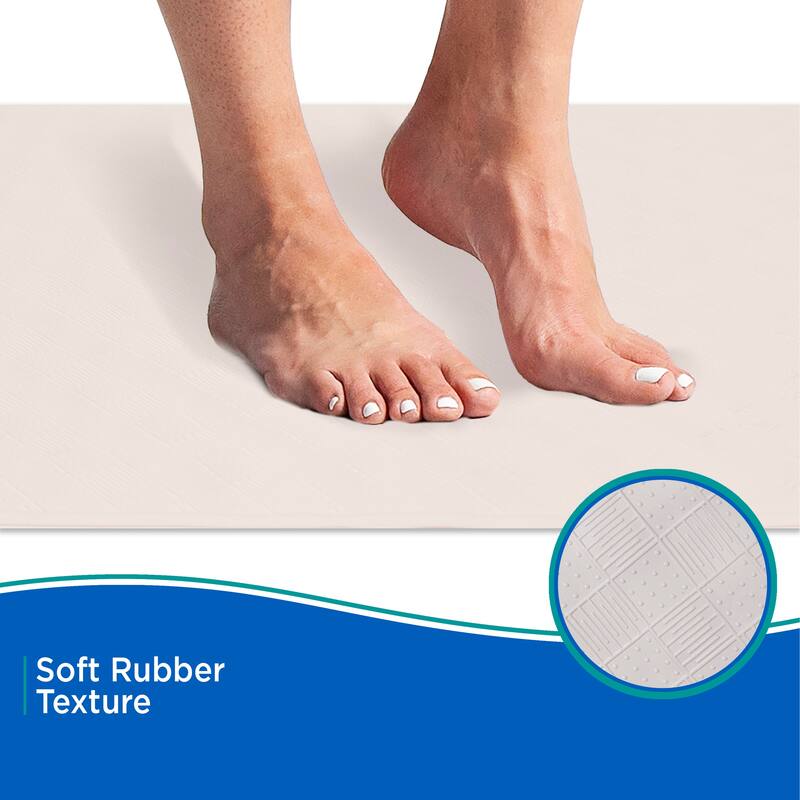 Kenney Rubber Bath, Shower, and Tub Mat, 15.5" W x 27.5" L