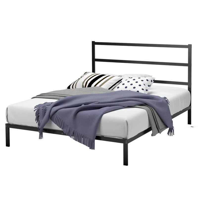 Costway Twin/Full Metal Bed Platform Frame Heavy Duty Mattress