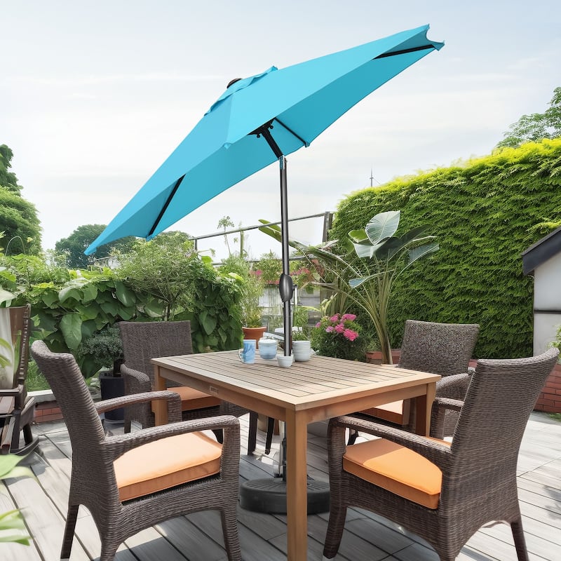 Ainfox Patio Umbrella Without Base for Garden Patio - 9ft-Blue