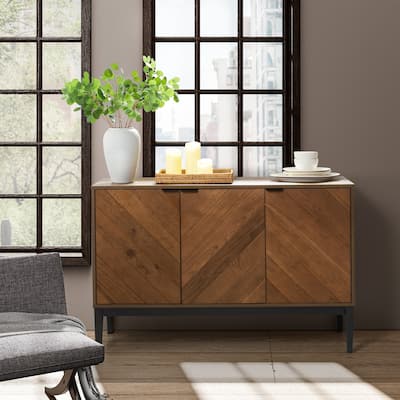 Jakob Modern 3 Doors Sideboard Storage Cabinet with Adjustable Shelf