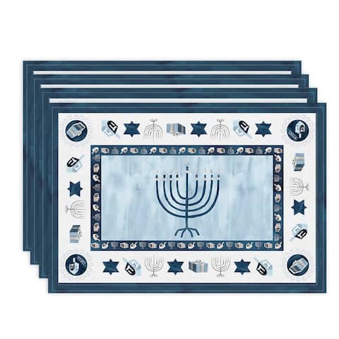 Happy Hanukkah Table Placemat Set