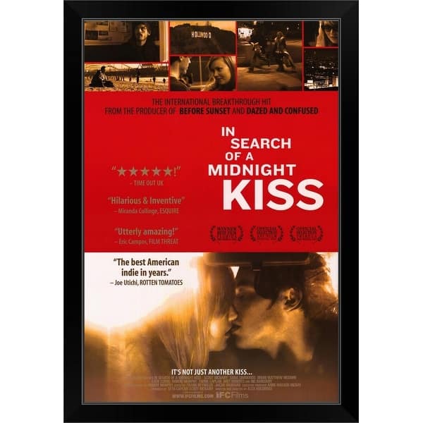 In Search Of A Midnight Kiss Movie Poster Black Framed Print Overstock 30199867