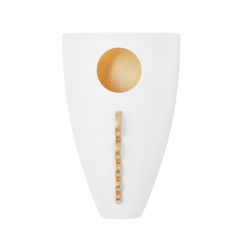 Mitzi by Hudson Valley Ari 1-Light Wall Sconce - Gold Leaf/White