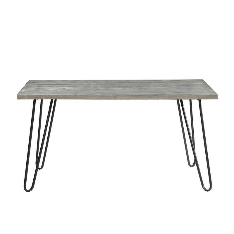 Modern 5-Piece Dining Set in Wood Finish with Metal Frame Stylish