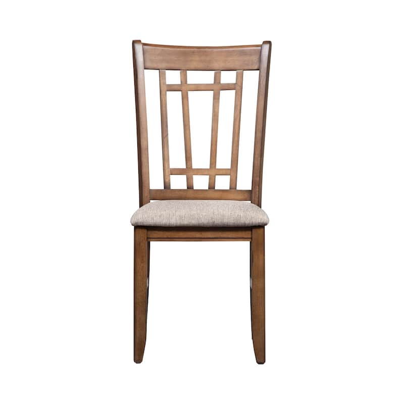 Santa Rosa Antique Honey Lattice Back Side Chair (Set of 2)