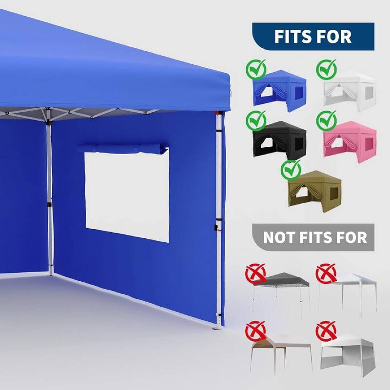 4-Piece Waterproof Replacement Tent Sidewalls, SunWall Panels for 10x10ft Pop Up Canopy (Canopy Tent NOT Included) - N/A