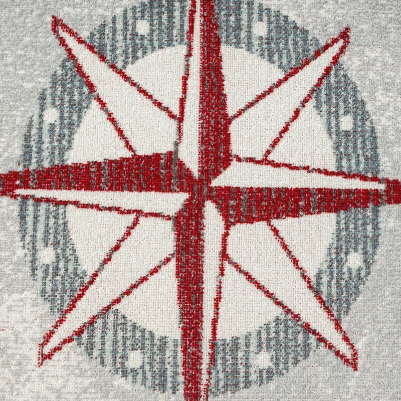 Home Dynamix Marine Helm Coastal Ship Wheel Indoor/Outdoor Area Rug