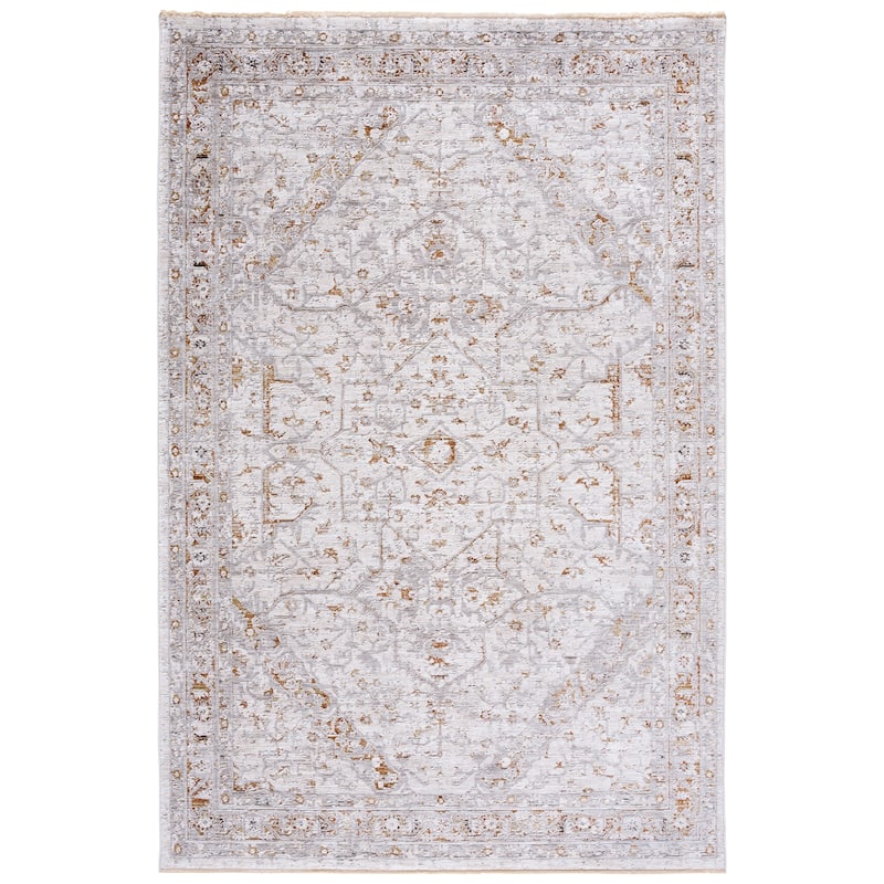 SAFAVIEH Garnet Eleuteria Vintage Distressed Rug - 5'3" x 7'6" - Ivory/Grey Rust