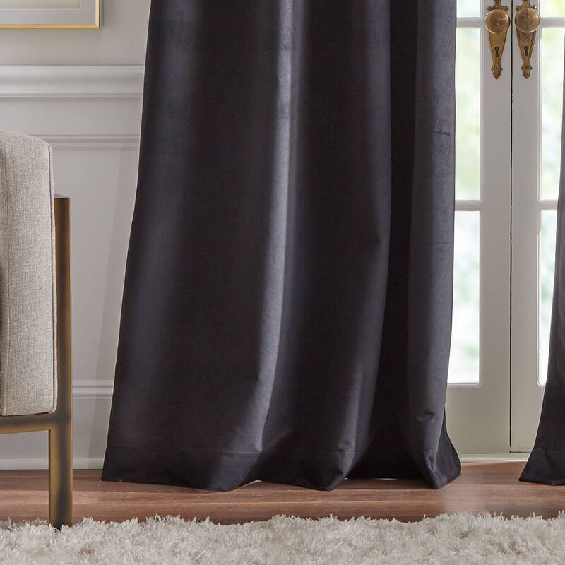 KARL LAGERFELD PARIS Velvet Curtain Panel Pair