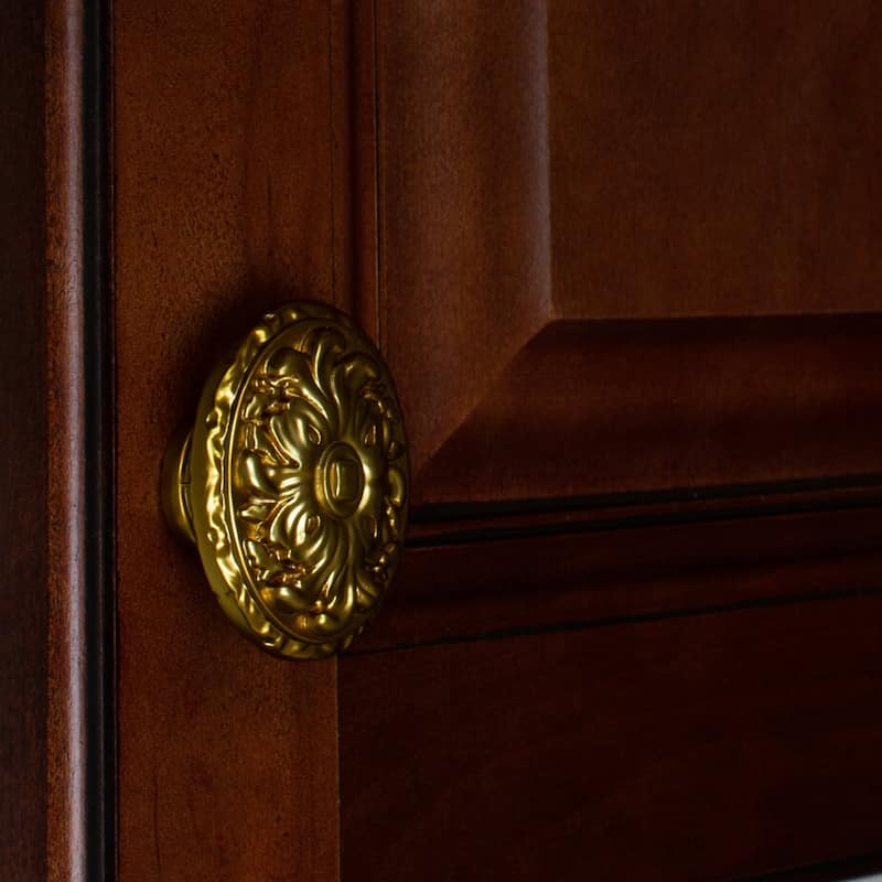 2 in Ornate Brass Gold Old World Antique Oval Cabinet Knob (Pack of 10) - Brass Gold