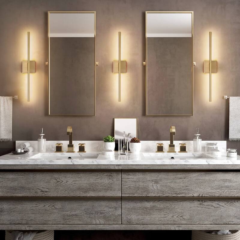 1-Light 23.6 in. Modern Linear Dimmable Integrated LED Bathroom Vanity Light Wall Sconce