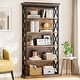 preview thumbnail 4 of 6, 71-inch Tall 6-tier Industrial Bookcase - 11.8"D x 31.5"W x 70.86"H