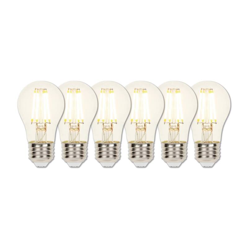 Westinghouse 4.5-Watt (40-Watt Equivalent) Clear A15 Dimmable Filament LED Light Bulb with Medium Base - 6-Pack