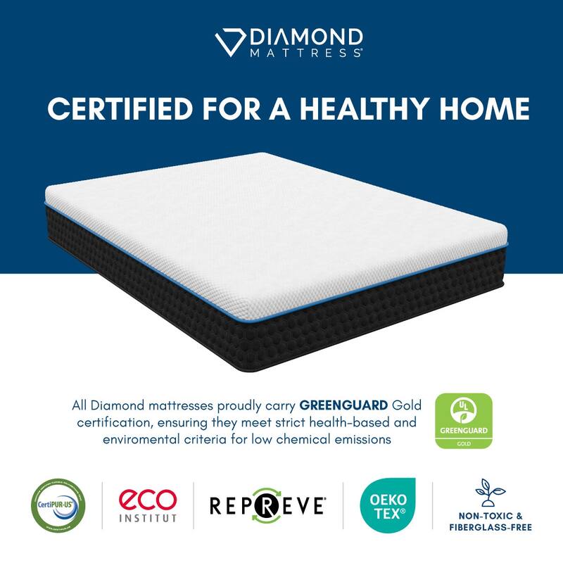 Soraya Lux, 12-inch, Cooling Copper Infusion Memory Foam Hybrid Mattress, CertiPUR US and Greenguard Gold Certified