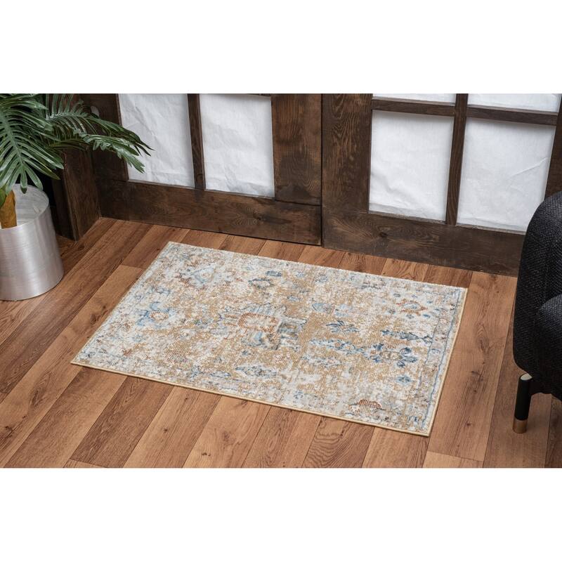Noble GC_GEN7008 Gold Area Rug