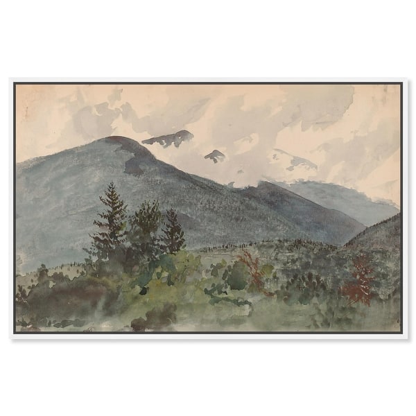 slide 2 of 62, White Mountains Canvas Classic Landscape Art by Art Remedy 15" x 10" - White