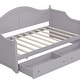 preview thumbnail 3 of 5, Light Grey Wooden Twin Size Sofa Bed Daybed with 2 Storage Drawer