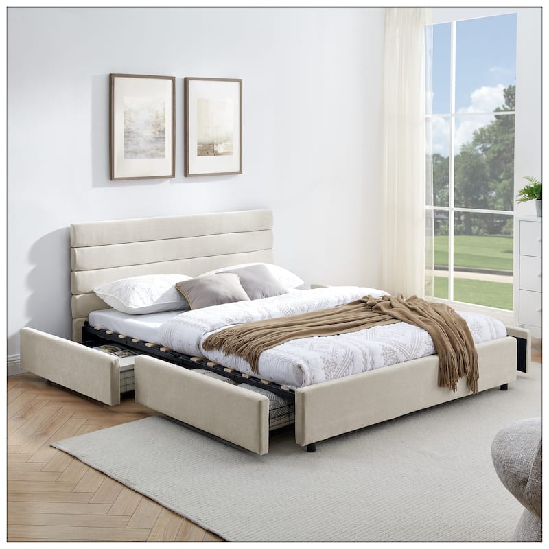 Queen size cushioned bed for Bedroom