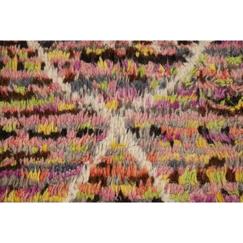 Trellis Plush Moroccan Oriental Area Rug Hand-Knotted Wool Carpet - 6'0" x 9'7"