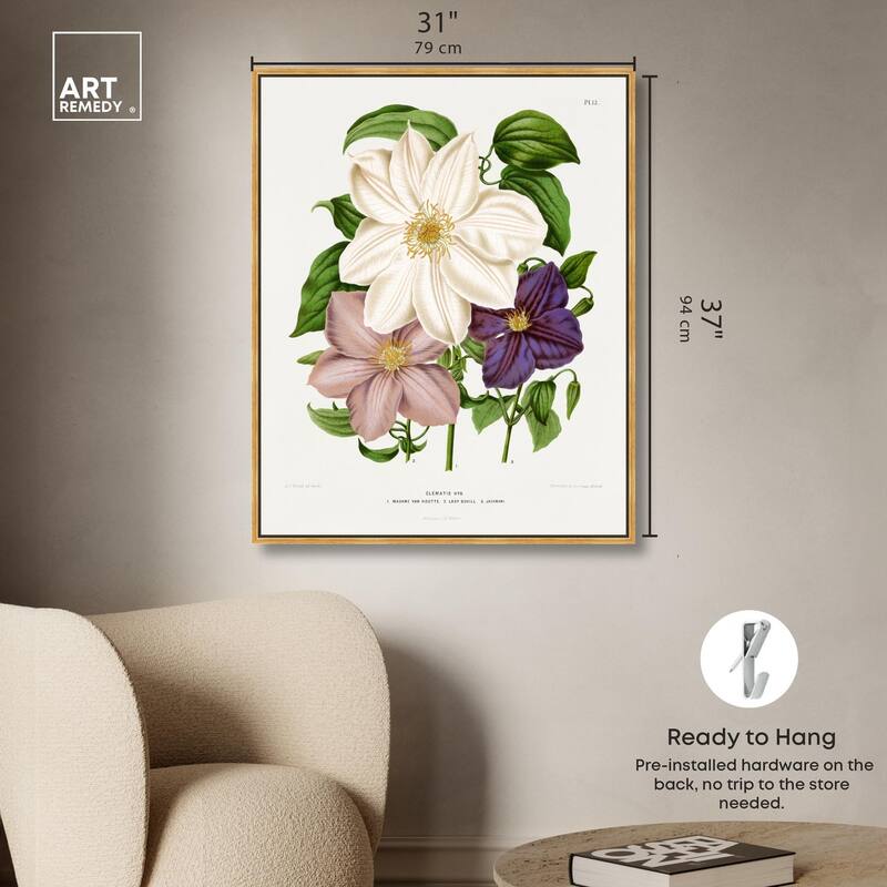 Clematis Canvas by Art Remedy