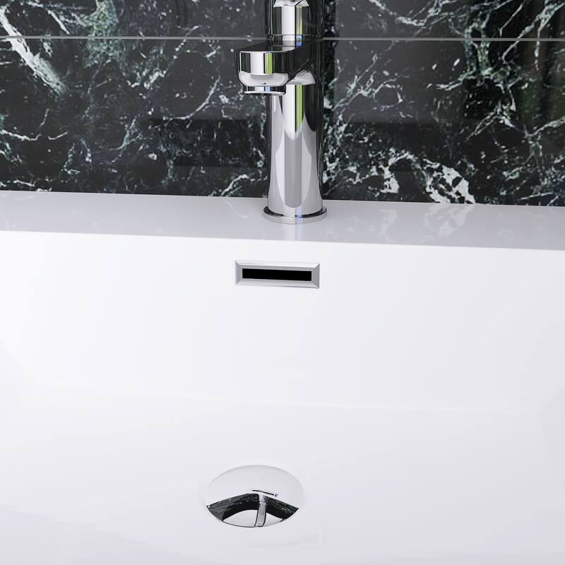 Floating Bathroom Vanity with Integrated Resin Top