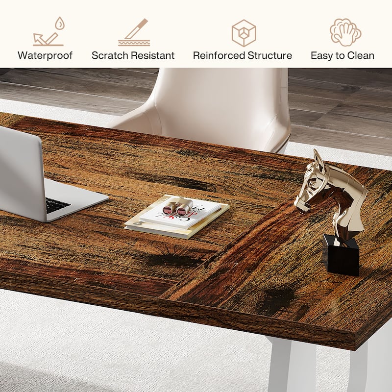 70.9 Inches Executive Desk Rectangular Computer Office Desk with Large Desktop