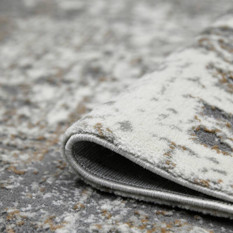 Sylvia Beatrice Ivory Polyester Blend Performance Area Rug