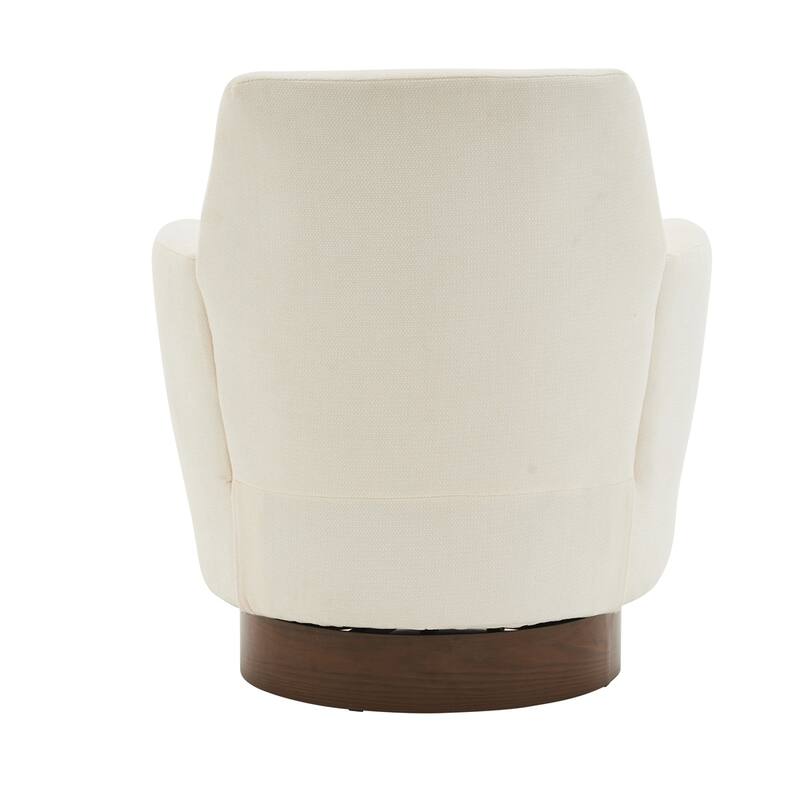 Swivel Round Accent Chairs Armchair with Stainless Steel Base