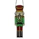 preview thumbnail 1 of 5, River of Goods Cornelius 14-Inch Red and Green Holiday Nutcracker Tiffany-Style Stained Glass Window Panel - 4.25" x 0.25" x 14" Multi