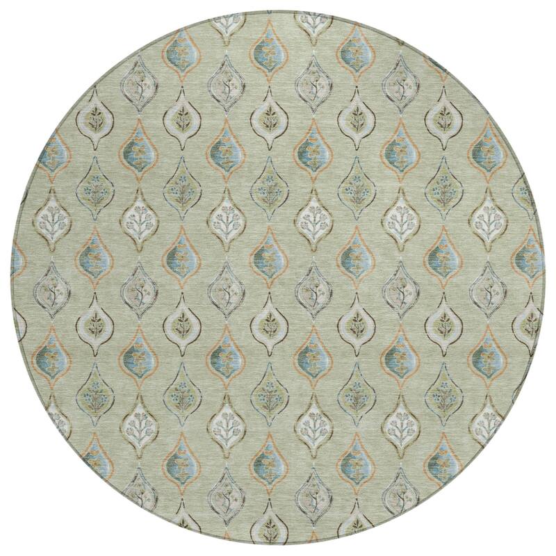 Machine Washable Indoor/ Outdoor Casual Greenwood Chantille Rug