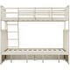 preview thumbnail 18 of 55, Twin Over Full Bunk Bed with Storage Drawers and Built-In Ladder,Modern Style