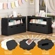 preview thumbnail 43 of 42, Costway Storage Cabinet 3 Drawer Chest w/Wheels Large Storage Cube - See Details
