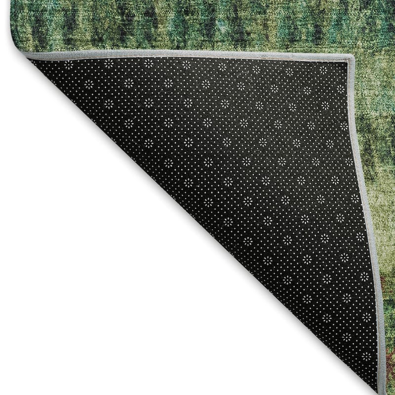 Machine Washable Indoor/ Outdoor Abstract Ombre Chantille Rug