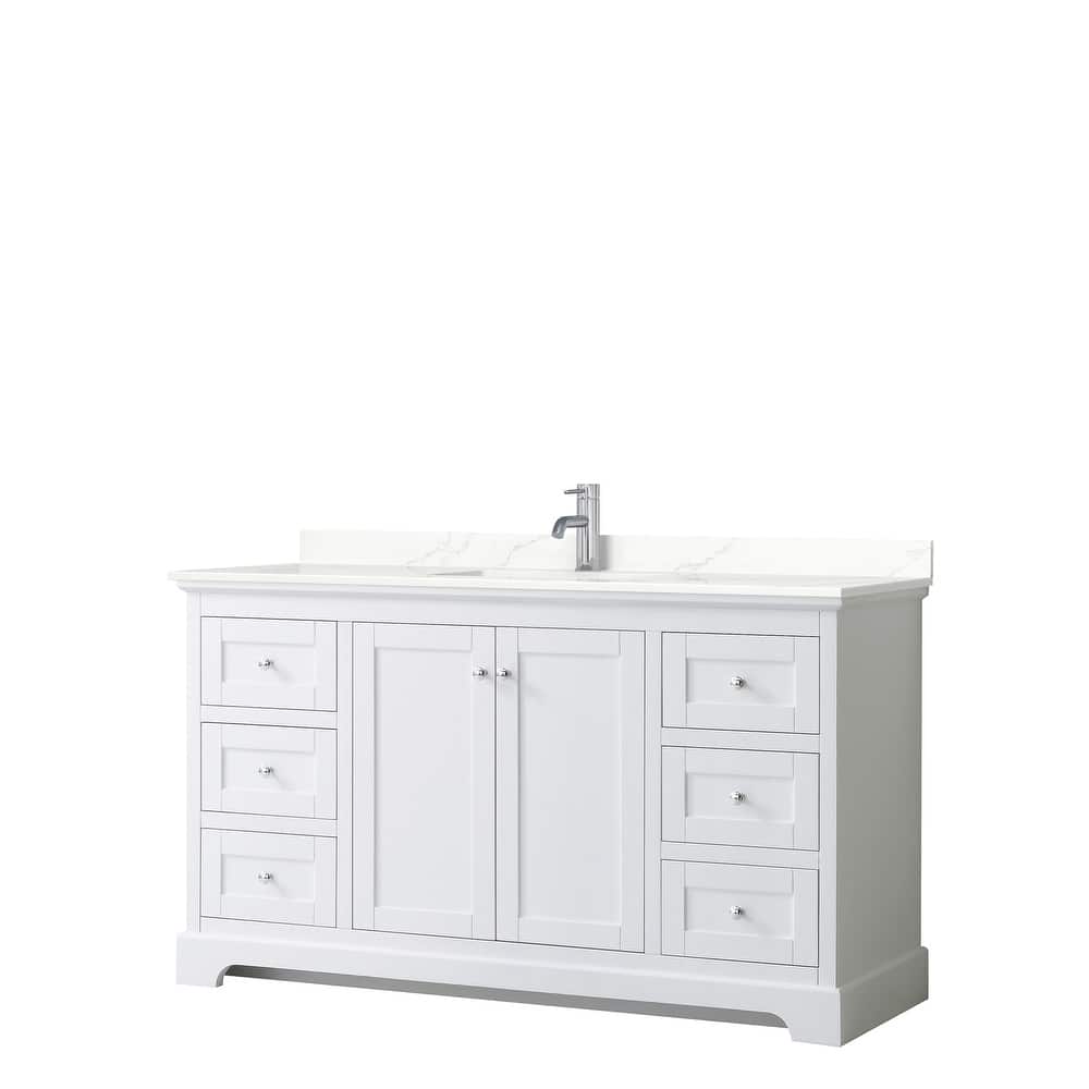 Avery 60-inch Single Vanity, Quartz Top