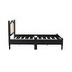 preview thumbnail 15 of 18, Vintage Bed Frame with Wooden Slat Support, Walnut Platform Bed