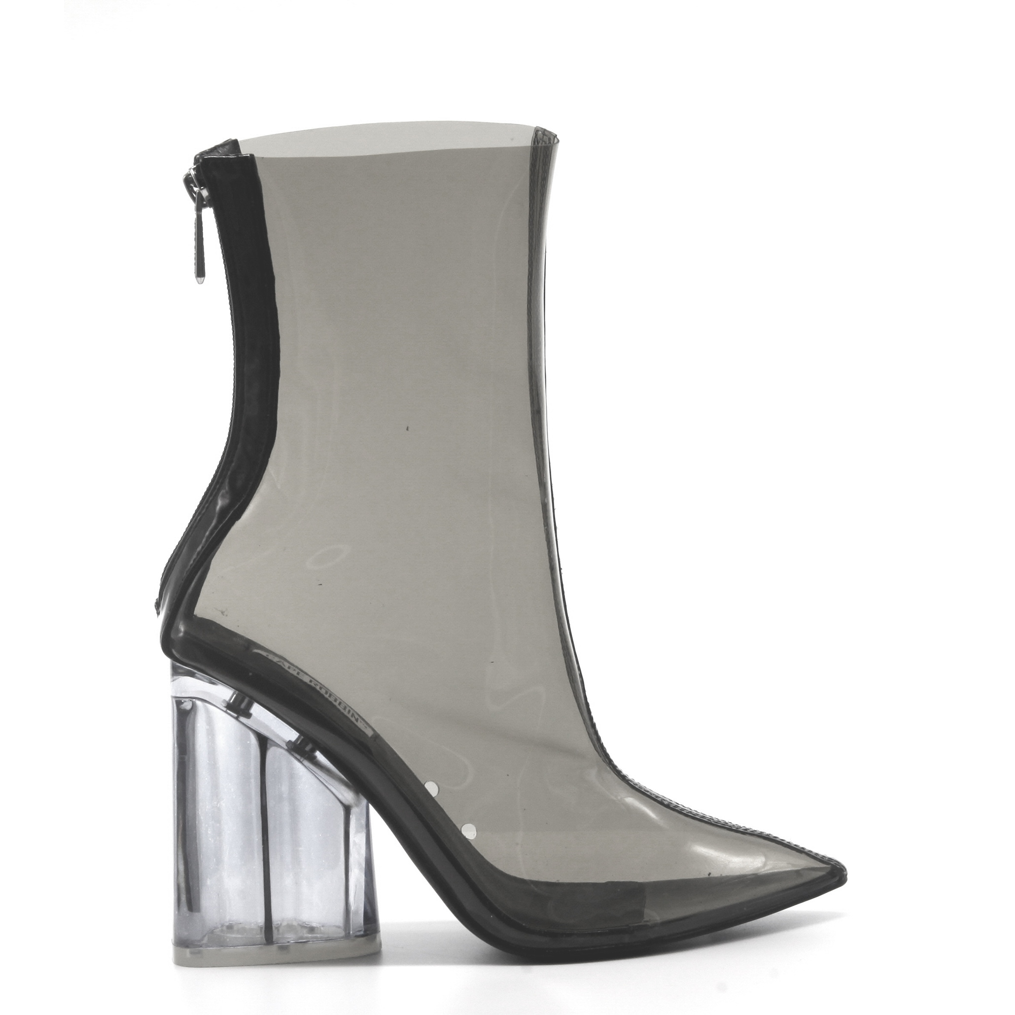 perspex heel ankle boots