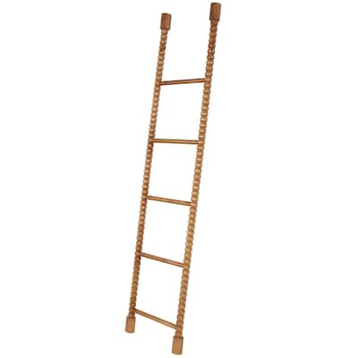 Wood 5 Rung Ladder - Brown - Roche River Decor - 2"W x 17"L x 73"H