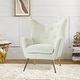 preview thumbnail 55 of 107, Eusebio Tufted Velvet Accent Chair with Wingback, Arms, and Metal Gold Legs for Living Room or Bedroom by HULALA HOME