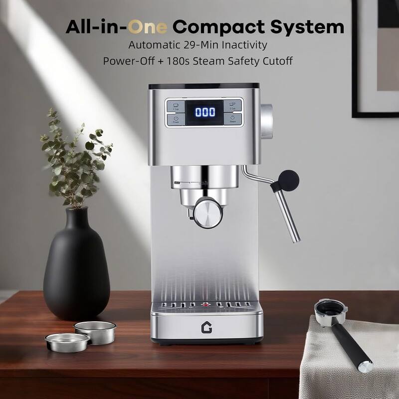Compact Semi-Automatic 20 Bar Espresso Coffee Machine for Cappuccino/ Latte