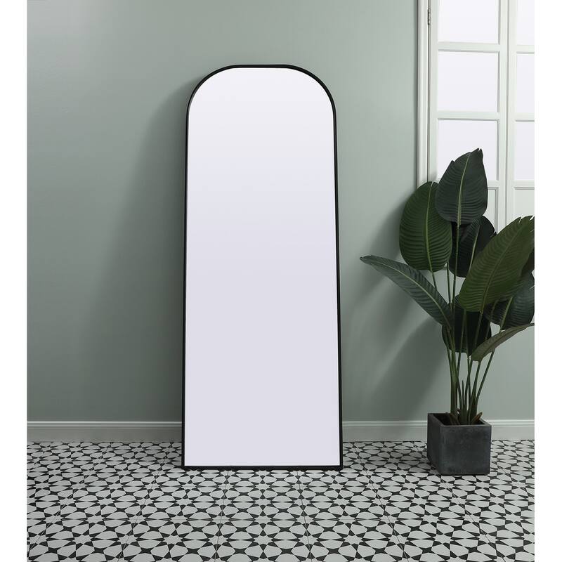 Indigo Home Metal Frame Arch Full Length Mirror 28x74 Inch