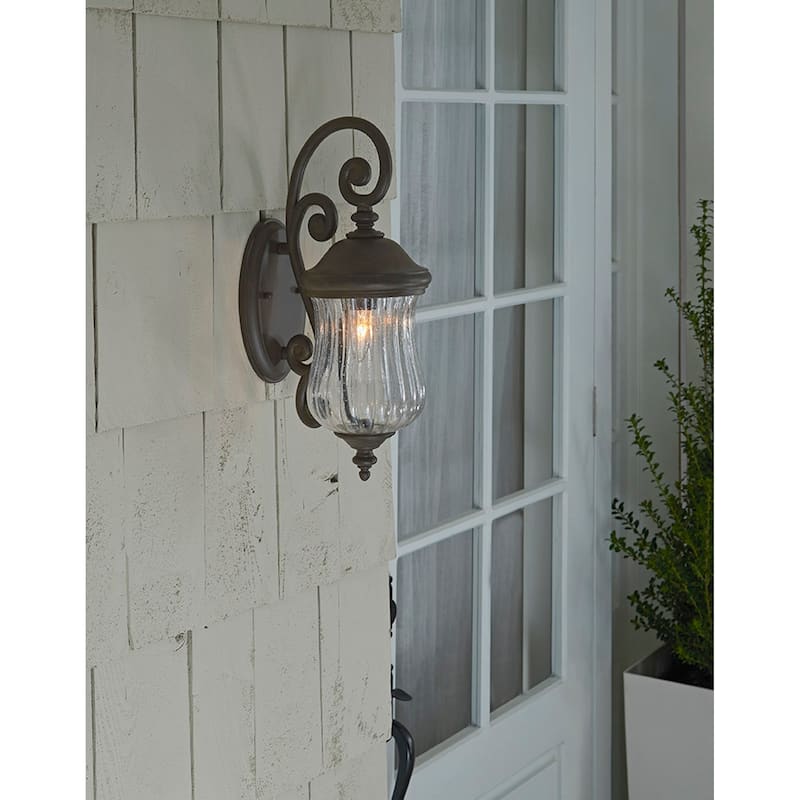 Bellagio 1-light Black Coral Outdoor Wall Lantern